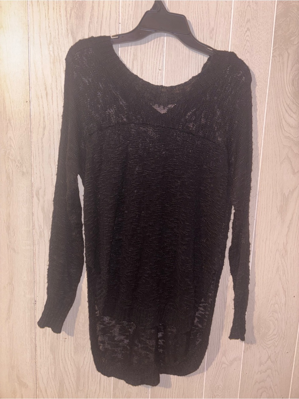 Pretty Rebellious Black Lightweight Scoop Neck Sweater